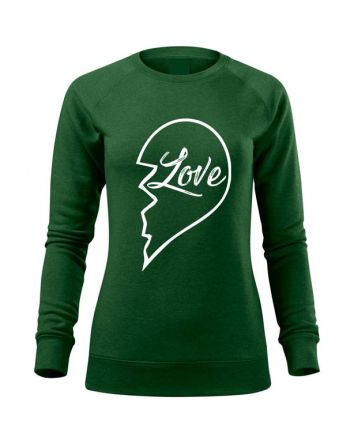 True Love - Love Női pulóver-Női pulóver-XS-Zöld melírozott