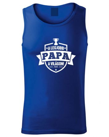 A legjobb Papa a világon címer Férfi ujjatlan -Férfi ujjatlan -S-Kék