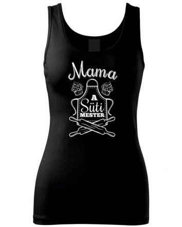 Mama a Süti mester Női trikó-Női trikó-XS-Fekete