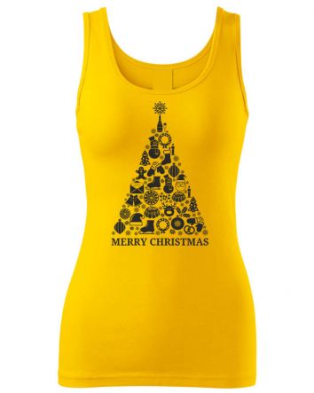 Karácsonyfa Női trikó-Női trikó-XS-Okkersárga