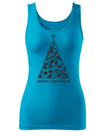 Karácsonyfa Női trikó-Női trikó-XS-Türkiz