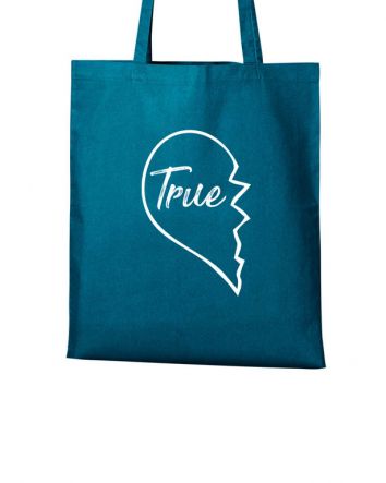 True Love - True Vászontáska-Vászontáska-40x45 cm-Petrol kék