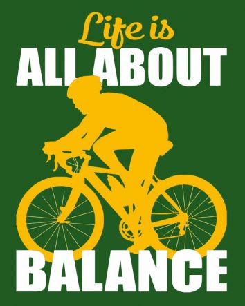 Life is All About Balance Biciklis Póló 