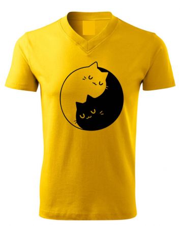 Cicás Jin-Jang Cicás Jin-Jang, cica póló, cicás póló, macska póló, macskás póló, állat póló, állatos póló