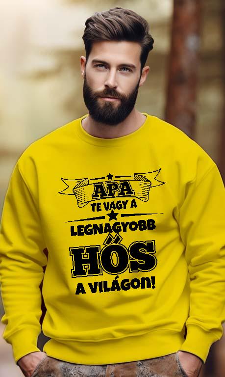Apa te vagy a legnagyobb hős - Apa Férfi Pulóver