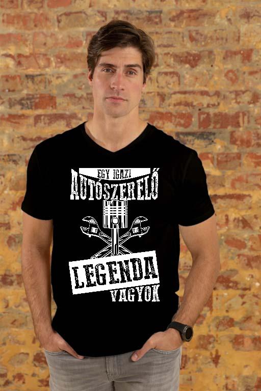 Autószerelő legenda - Autószerelő Férfi V-nyakú Póló