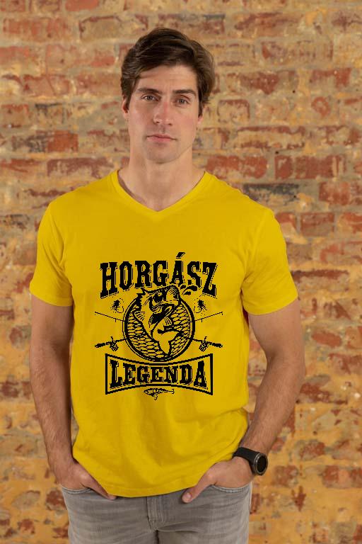 Horgász Legenda - Horgász Férfi V-nyakú Póló