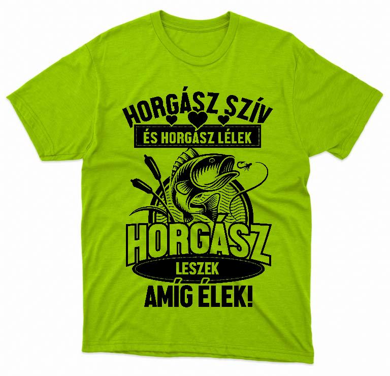 Horgász leszek amíg élek - Horgász Férfi Környakú Póló