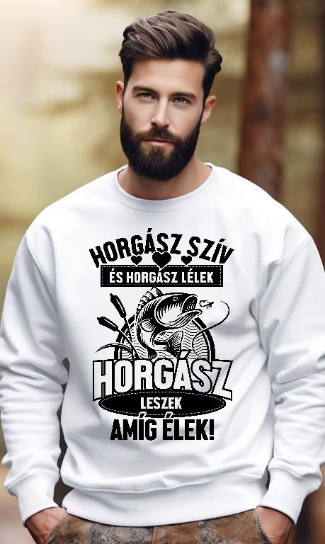 Horgász leszek amíg élek - Horgász Férfi Pulóver