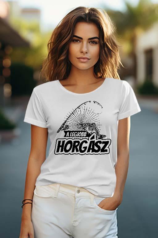A legjobb Horgász - Horgász Női O-nyakú Póló