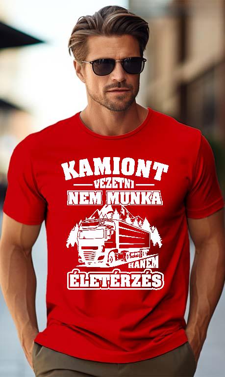 Kamiont vezetni nem munka - Kamionos Férfi Prémium Póló