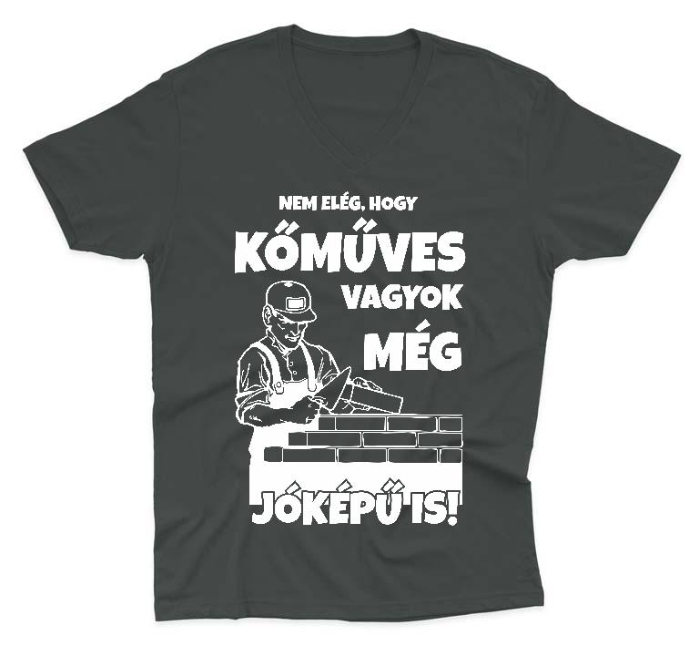 Jóképű Kőműves - Kőműves Férfi V-nyakú Póló