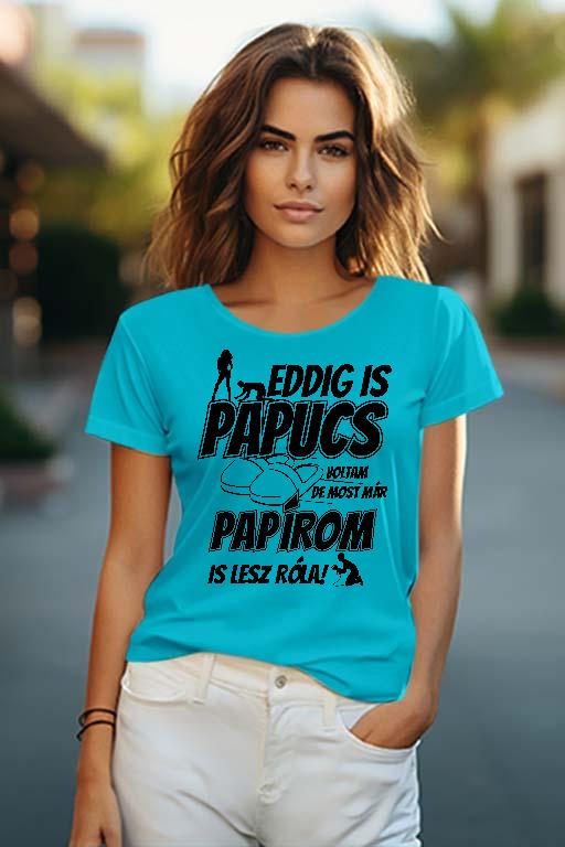 Eddig is Papucs voltam Legénybúcsú  - Legénybúcsú Női O-nyakú Póló