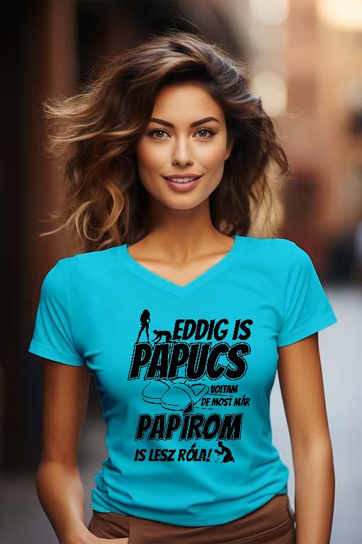Eddig is Papucs voltam Legénybúcsú  - Legénybúcsú Női V-nyakú Póló