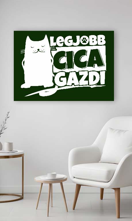 Legjobb Cica gazdi - Cicás Vászonkép