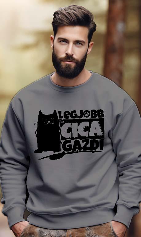 Legjobb Cica gazdi - Cicás Férfi Pulóver