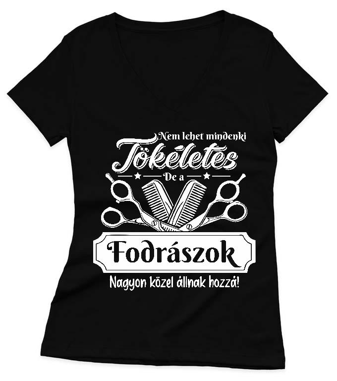 Fodrász - Körömápolás, Fodrász, Szépség Női V-nyakú Póló