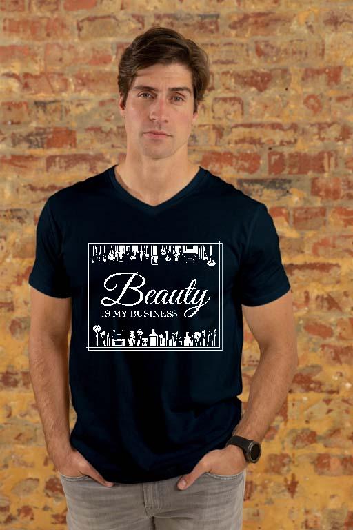 Beauty is my business Szépségápolás - Körömápolás, Fodrász, Szépség Férfi V-nyakú Póló