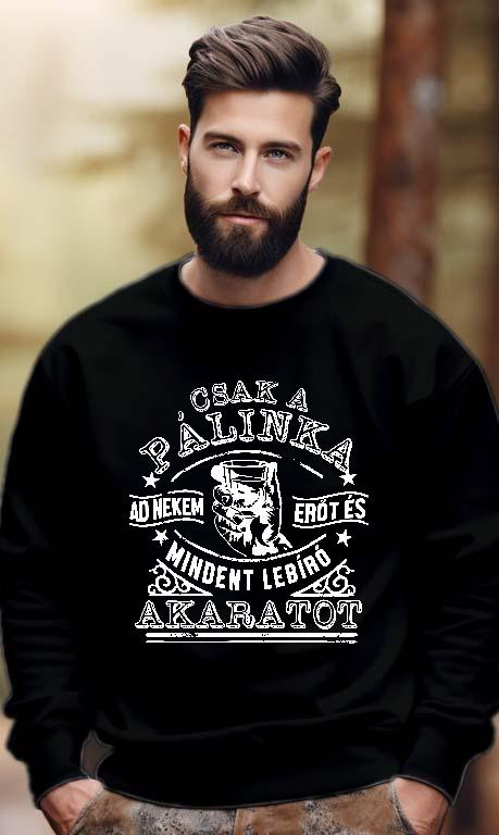 Csak a Pálinka ad nekem erőt - Pálinka Férfi Pulóver