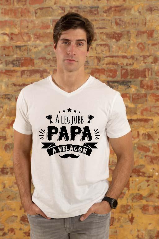A legjobb Papa a világon - Papa Férfi V-nyakú Póló