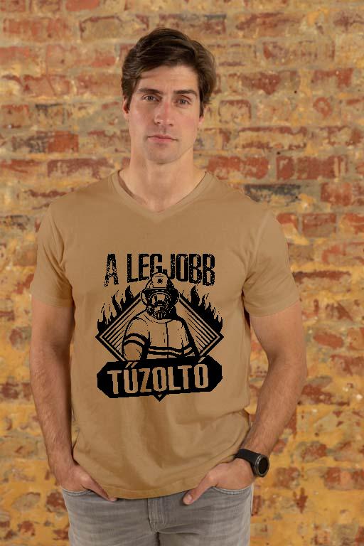 A legjobb Tűzoltó - Tűzoltó Férfi V-nyakú Póló