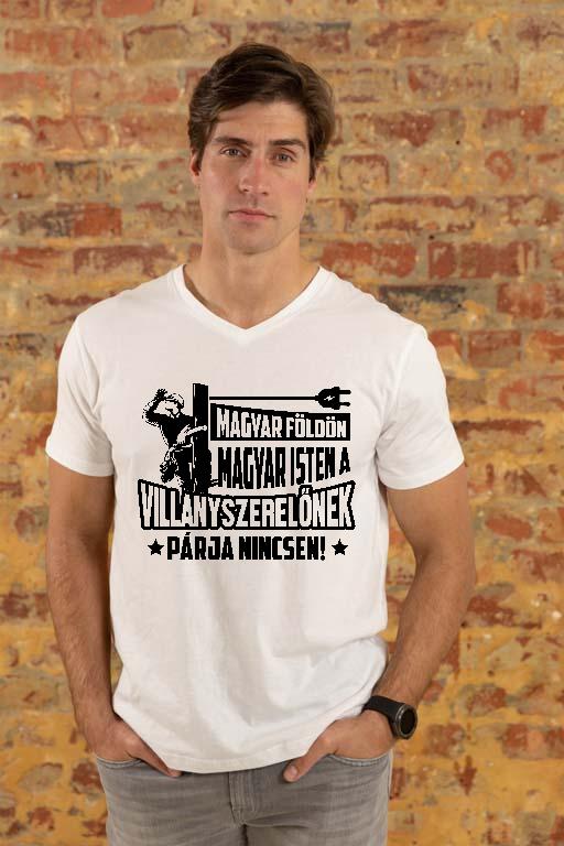 A Villanyszerelőnek párja nincsen - Villanyszerelő Férfi V-nyakú Póló
