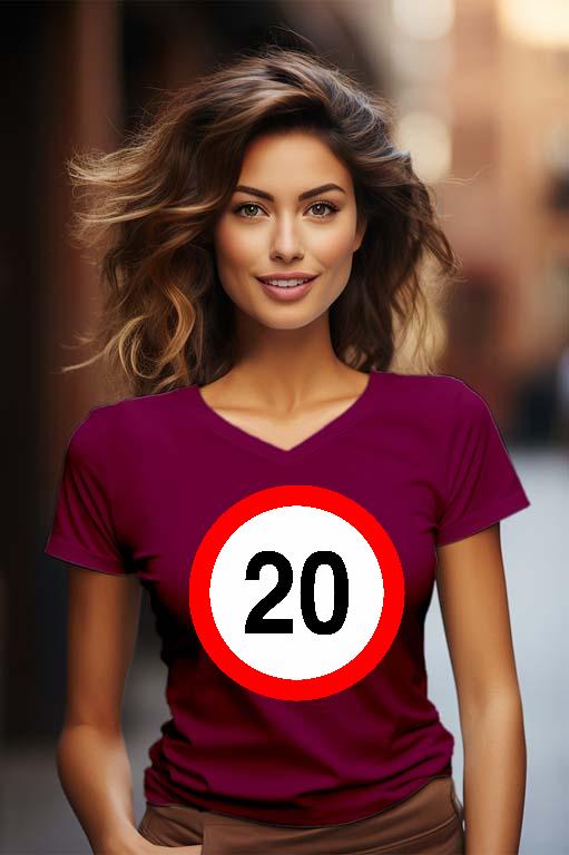 Születésnap 20 - Évfordulós Női V-nyakú Póló