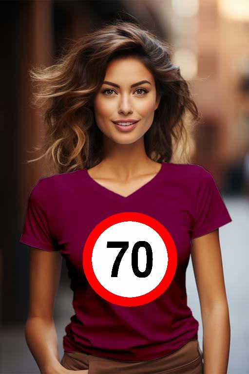 Születésnap 70 - Évfordulós Női V-nyakú Póló