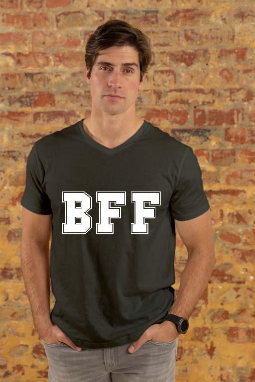 BFF Barát - Barát Férfi V-nyakú Póló