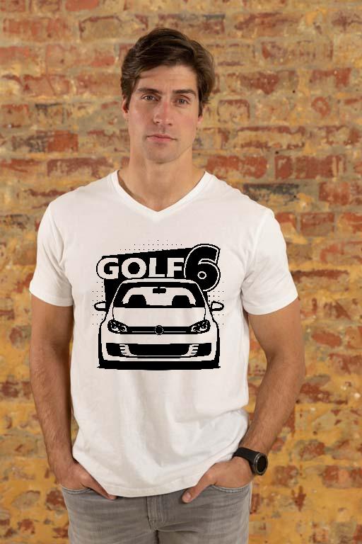 Volkswagen Golf 6 - Volkswagen Golf 6 Férfi V-nyakú Póló