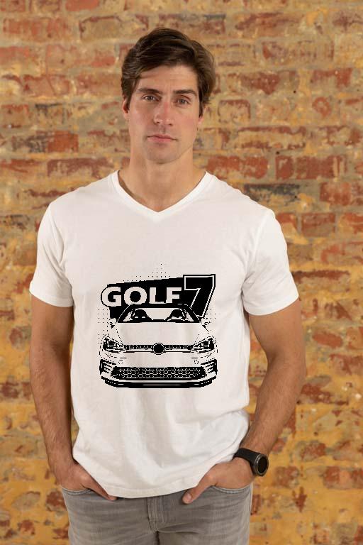Volkswagen Golf 7 - Volkswagen Golf 7 Férfi V-nyakú Póló