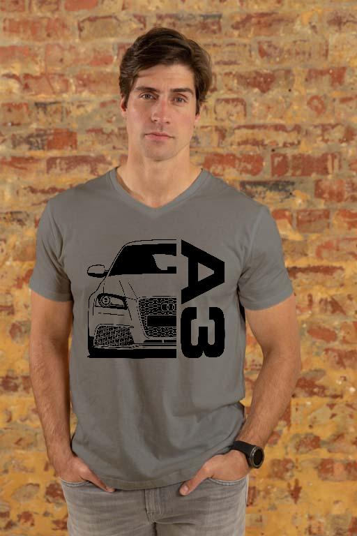Audi A3 8P  - Audi A3 Férfi V-nyakú Póló