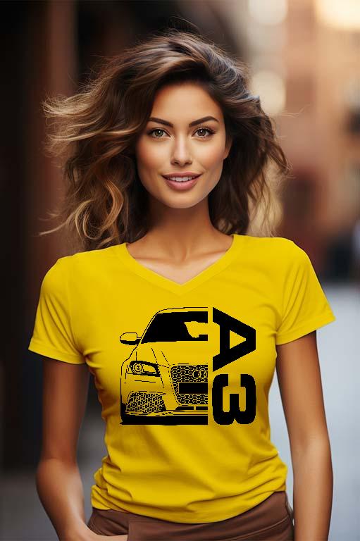 Audi A3 8P  - Audi A3 Női V-nyakú Póló