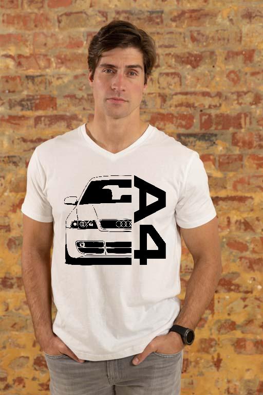 Audi A4 - Audi A4 Férfi V-nyakú Póló