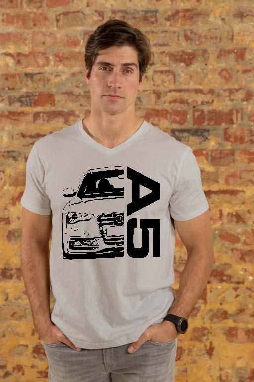 Audi A5 B8.5 - Audi A5 Férfi V-nyakú Póló