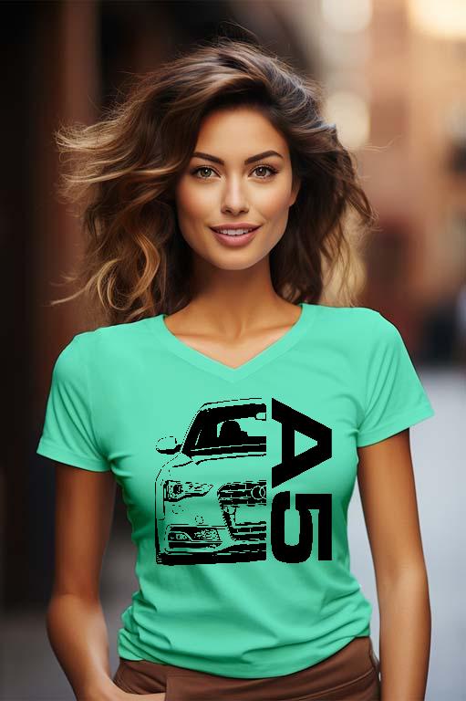Audi A5 B8.5 - Audi A5 Női V-nyakú Póló