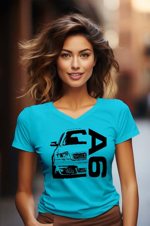 Audi A6  - Audi A6 Női V-nyakú Póló