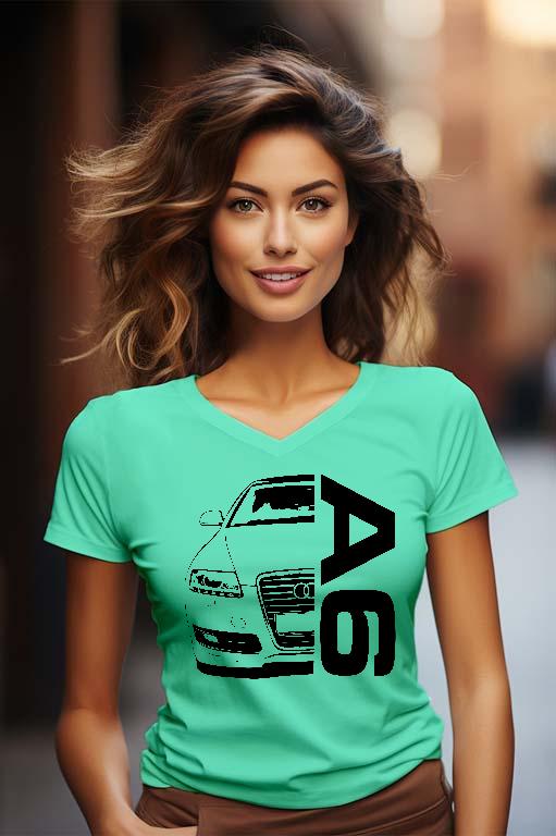 Audi A6 C6  - Audi A6 Női V-nyakú Póló