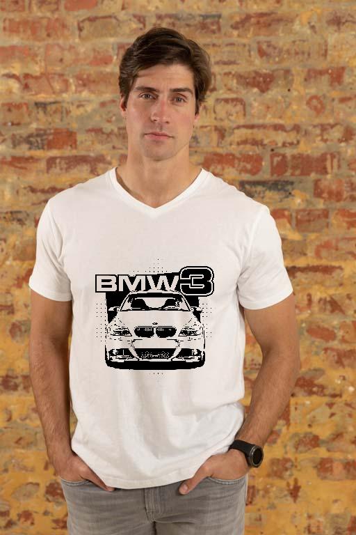 BMW 3 E90 - BMW 3 Férfi V-nyakú Póló