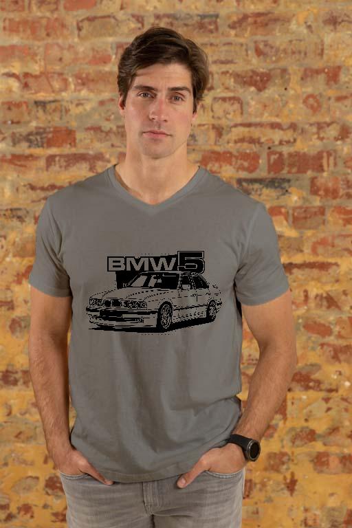 BMW 5 E34 - BMW 5 Férfi V-nyakú Póló