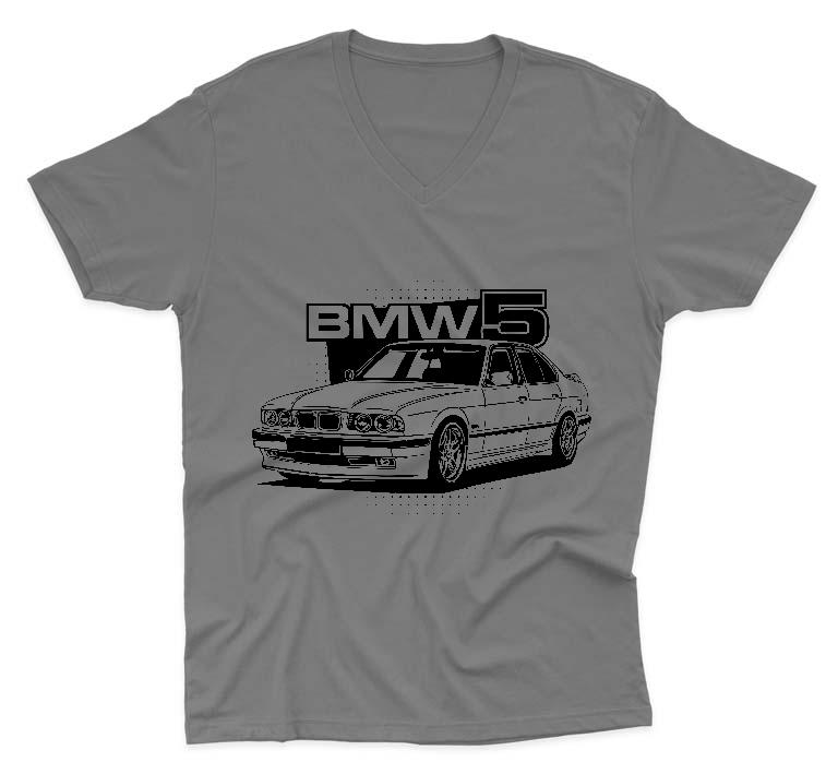 BMW 5 E34 - BMW 5 Férfi V-nyakú Póló