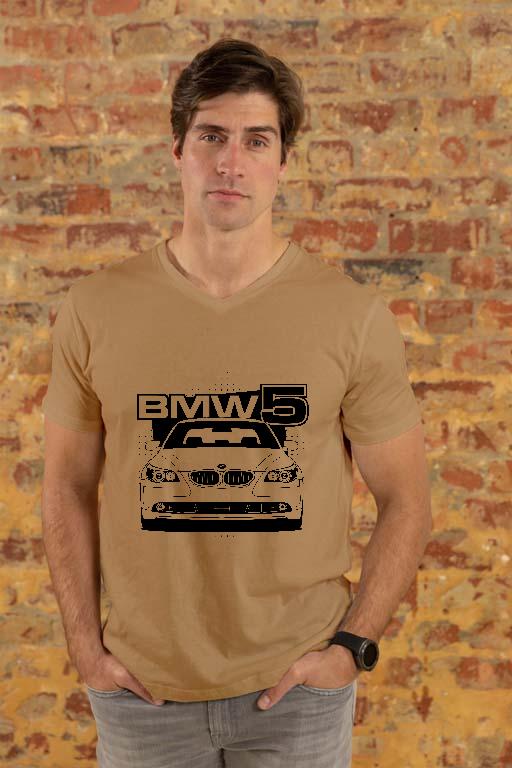 BMW 5 E60 - BMW 5 Férfi V-nyakú Póló