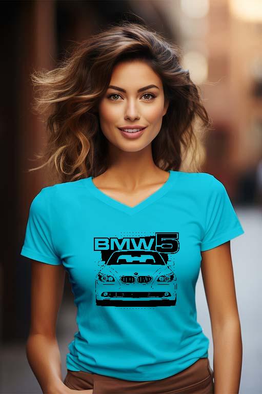 BMW 5 E60 - BMW 5 Női V-nyakú Póló