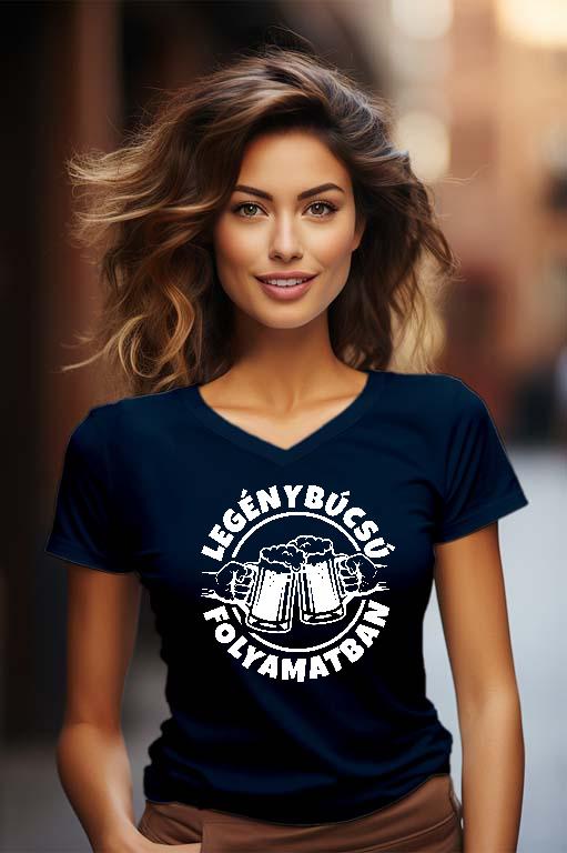Legénybúcsú Folyamatban  - Legénybúcsú Női V-nyakú Póló