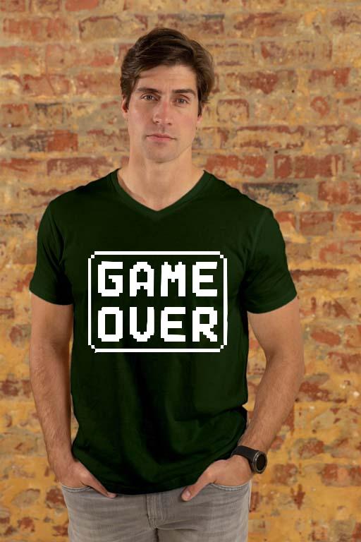 Game Over Legénybúcsú - Legénybúcsú Férfi V-nyakú Póló
