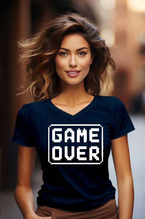 Game Over Legénybúcsú - Legénybúcsú Női V-nyakú Póló