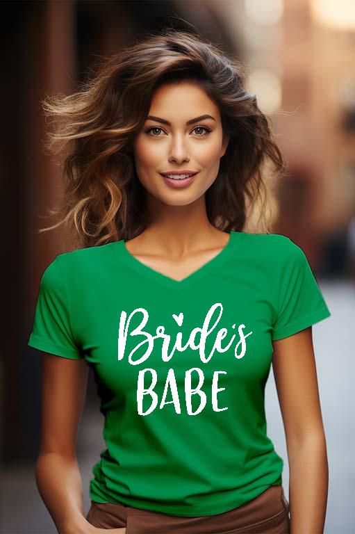 Bride s Babe Lánybúcsú  - Lánybúcsú Női V-nyakú Póló