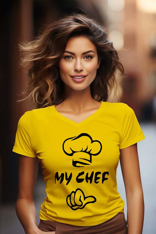 My Chef Páros - Párok Női V-nyakú Póló