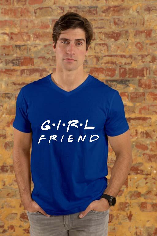 Girl Friend Páros - Párok Férfi V-nyakú Póló