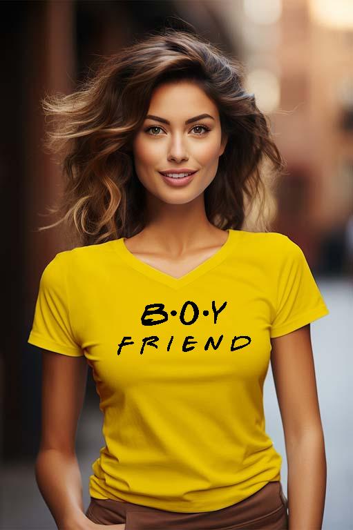 Boy Friend Páros - Párok Női V-nyakú Póló